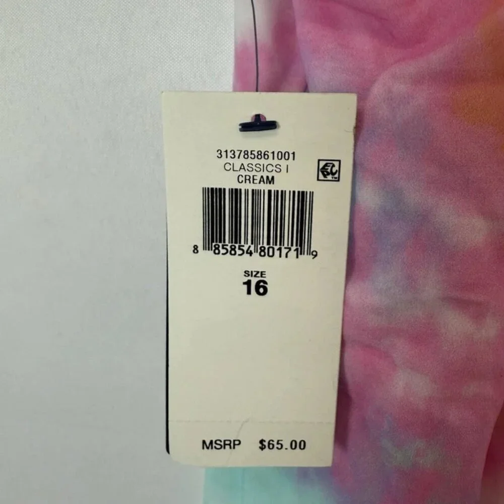 Polo Ralph Lauren Girl’s Pink Tie Dye One Piece Swimsuit Size 16